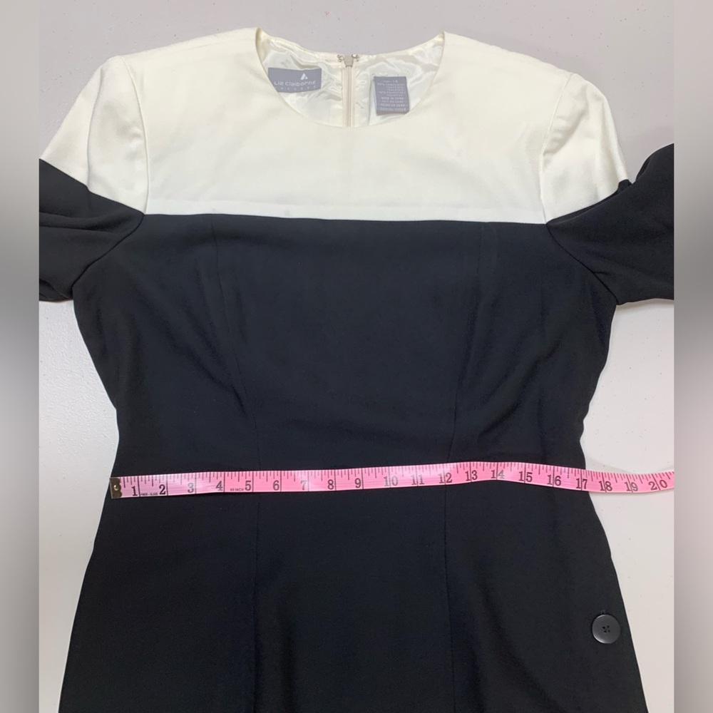 Liz Claiborne Size 14 Women’s Dress Black/IvoryNeeds drycleaning Good Condition - Picture 8 of 8